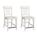 Slat Back Counter Stools (Set of 2) - White by Unique Piece Furniture