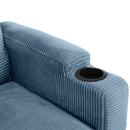Sleeper Sofa Loveseat Sofa With Full Size Mattress, 2 USB Ports, 2 Cup Holders, 2 Side Pockets And Phone Holder by HouseOfZazla