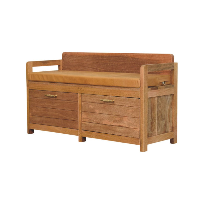 Oxford Oak-ish 2-Drawer Storage Bench, photo 3 of 10