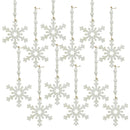 9.8x4.7" Snowflake Ornament Set of 12