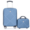2Piece Luggage Sets ABS Lightweight Suitcase, Spinner Wheels, (20/14) BLUE