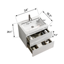 TIA 24" Wall Mounted Bathroom Vanity