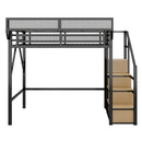 Loft Bed With Stairs, Storage Shelves, Wardrobe by HouseOfZazla