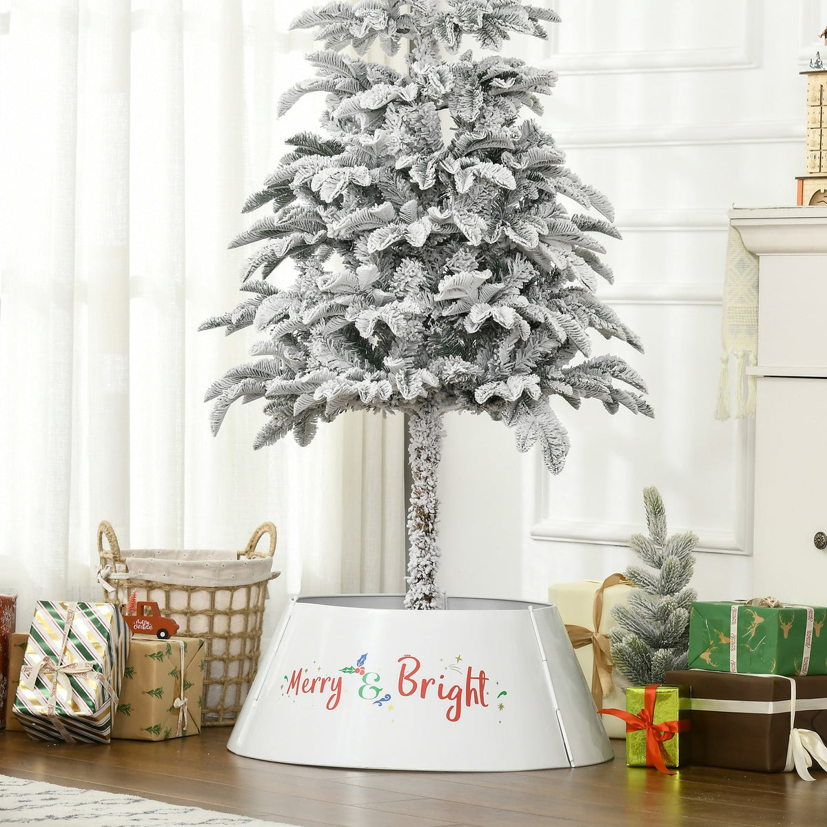 HOMCOM 26 Inch Christmas Tree Collar Ring, Stand Cover for Decor, photo 8 of 9