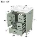 Bathroom Vanity With Sink, Soft-Close Doors, Double-Layer Shelf And 3 Drawers by HouseOfZazla