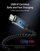 Anker Prime USB-C to USB-C Cable (240W, Upcycled-Braided) by Anker