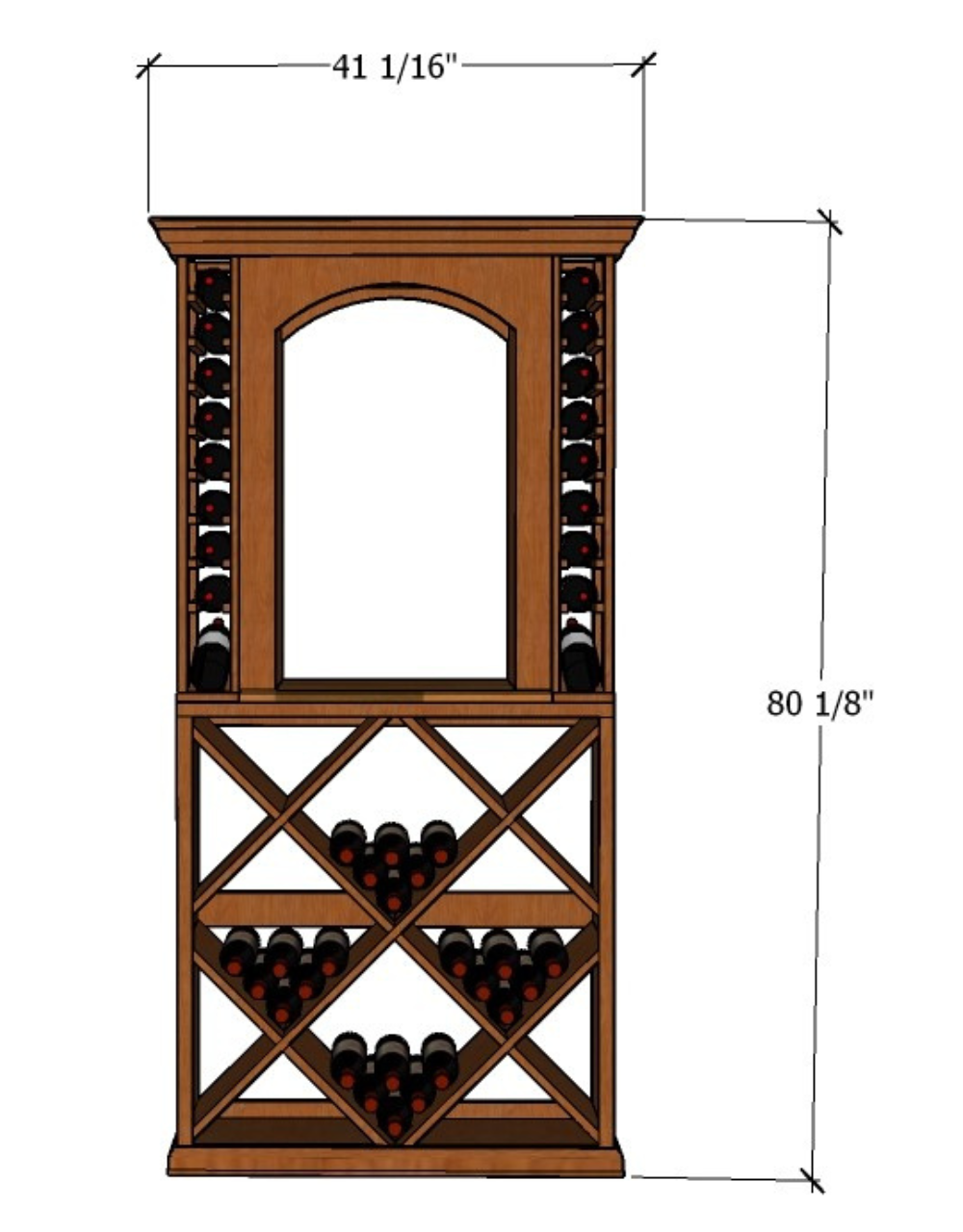 3 Foot Wine Cellar Storage System | 128 Bottle Capacity, photo 5 of 7