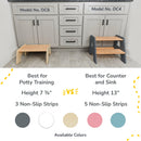 2-Step Wooden Stool for Kids