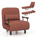 3-in-1 Convertible Sofa Bed with 5-Position Adjustable Backrest and Lumbar Pillow by DirectDeals