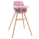 3-in-1 Convertible Wooden High Chair with Cushion by LJGDeals