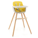 3-in-1 Convertible Wooden High Chair with Cushion by LJGDeals