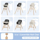 3-in-1 Convertible Wooden High Chair with Cushion by LJGDeals