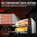 Heavy-Duty 3KW Electric Commercial Stainless Steel Double Deck Pizza Oven (SAK81427) by SAKSBY WHOLESALE