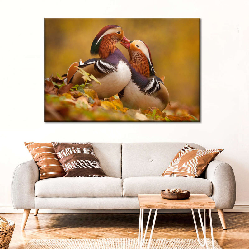 Loving Mandarin Ducks Wall Art