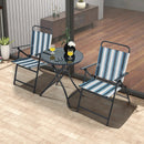 3 Pieces Outdoor Folding Chair Set Portable Folding Chair Set by LJGDeals