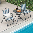 3 Pieces Outdoor Folding Chair Set Portable Folding Chair Set by LJGDeals