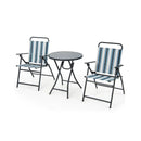 3 Pieces Outdoor Folding Chair Set Portable Folding Chair Set by LJGDeals