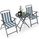 3 Pieces Outdoor Folding Chair Set Portable Folding Chair Set by LJGDeals