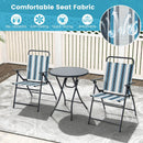 3 Pieces Outdoor Folding Chair Set Portable Folding Chair Set by LJGDeals