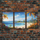Ocean Wall Art, Beach Wall Art, Tropical Print, Palm Trees, Canvas Print, Wall Art, 3 Piece Wall Art, Bedroom Prints, Apartment Wall Decor