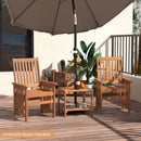 3 Pieces Patio Furniture Set with 1.5 Inch Umbrella Hole by LJGDeals