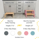 2-Step Wooden Stool for Kids