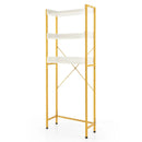 Over The Toilet Storage Rack with Hooks and Adjustable Bottom Bar by LJGDeals