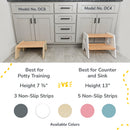 2-Step Wooden Stool for Kids