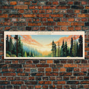 Sequoia National Park Panoramic California Travel Art, National Park Print, Minimalist Travel Art, Midcentury Modern Style Landscape