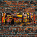 Black Cat Art Print, Framed Wall Art, Punk Cart Art, This Cat Is From The Streets, Colorful Cat  Lover Art