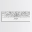 Panoramic Atlanta City Map, Georgia Art, Map Print, Minimalist Wall Art, Canvas Art, Housewarming Gift, Street Map Art, Closing Gift