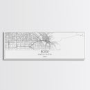 Panoramic Boise City Map, Idaho Art, Map Print, Minimalist Wall Art, Canvas Art, Housewarming Gift, Street Map Art, Closing Gift