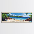Anse Marron, Seychelles Panoramic Print, Vacation Gift, Seychelles Wall Art, Beach Painting, Beach Decor, Large Wall Art, Wood Frame Art