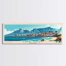 Cape Town, South Africa Panoramic Print, Vacation Gift, South Africa Wall Art, Beach Painting, Beach Decor, Large Wall Art, Wood Frame Art