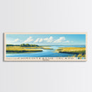 Chincoteague Island, Virginia Panoramic Beach Print, Vacation Gift, Virginia Wall Art, Framed Canvas Print, Framed Beach Painting