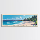 Crane Beach, Barbados Panoramic Print, Vacation Gift, Barbados Wall Art, Beach Painting, Beach Decor, Large Wall Art, Wood Frame Art