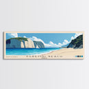 Egremni Beach, Greece Panoramic Beach Print, Vacation Gift, Greece Wall Art, Framed Canvas Print, Framed Beach Painting