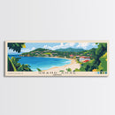 Grand Anse, Grenada Panoramic Print, Vacation Gift, Grenada Wall Art, Beach Painting, Beach Decor, Large Wall Art, Wood Frame Art