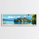 Isola Bella, Italy Panoramic Print, Vacation Gift, Italy Wall Art, Beach Painting, Beach Decor, Large Wall Art, Wood Frame Art