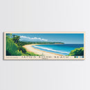 James Bond Beach, Jamaica Panoramic Beach Print, Vacation Gift, Jamaica Wall Art, Framed Canvas Print, Framed Beach Painting
