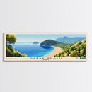 Kabak Beach, Turkey Panoramic Print, Vacation Gift, Turkey Wall Art, Beach Painting, Beach Decor, Beach Or Lakehouse Art