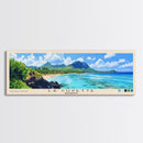 La Cuvette, Mauritius Panoramic Print, Vacation Gift, Mauritius Wall Art, Beach Painting, Beach Decor, Large Wall Art, Wood Frame Art