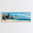 Las Tacas, Chile Panoramic Print, Vacation Gift, Chile Wall Art, Beach Painting, Beach Decor, Large Wall Art, Wood Frame Art