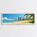 Marco Island, Florida Panoramic Beach Print, Vacation Gift, Florida Wall Art, Framed Canvas Print, Framed Beach Painting