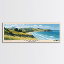 Moeraki, New Zealand Panoramic Beach Print, Vacation Gift, New Zealand Wall Art, Framed Canvas Print, Framed Beach Painting