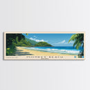 Monkey Beach, Malasyia Panoramic Print, Vacation Gift, Malasyia Wall Art, Beach Painting, Beach Decor, Large Wall Art, Wood Frame Art