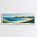 Mwnt Beach, United Kingdom Panoramic Beach Print, Vacation Gift, United Kingdom Wall Art, Framed Canvas Print, Framed Beach Painting