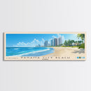 Panama City Beach, Florida Panoramic Print, Vacation Gift, Florida Wall Art, Beach Painting, Beach Decor, Large Wall Art, Wood Frame Art
