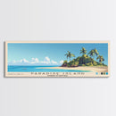 Paradise Island, Dominican Republic Panoramic Beach Print, Vacation Gift, Dominican Republic Wall Art, Framed Canvas Print, Framed Beach Painting