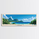 Penrhyn, Cook Islands Panoramic Beach Print, Vacation Gift, Cook Islands Wall Art, Framed Canvas Print, Framed Beach Painting